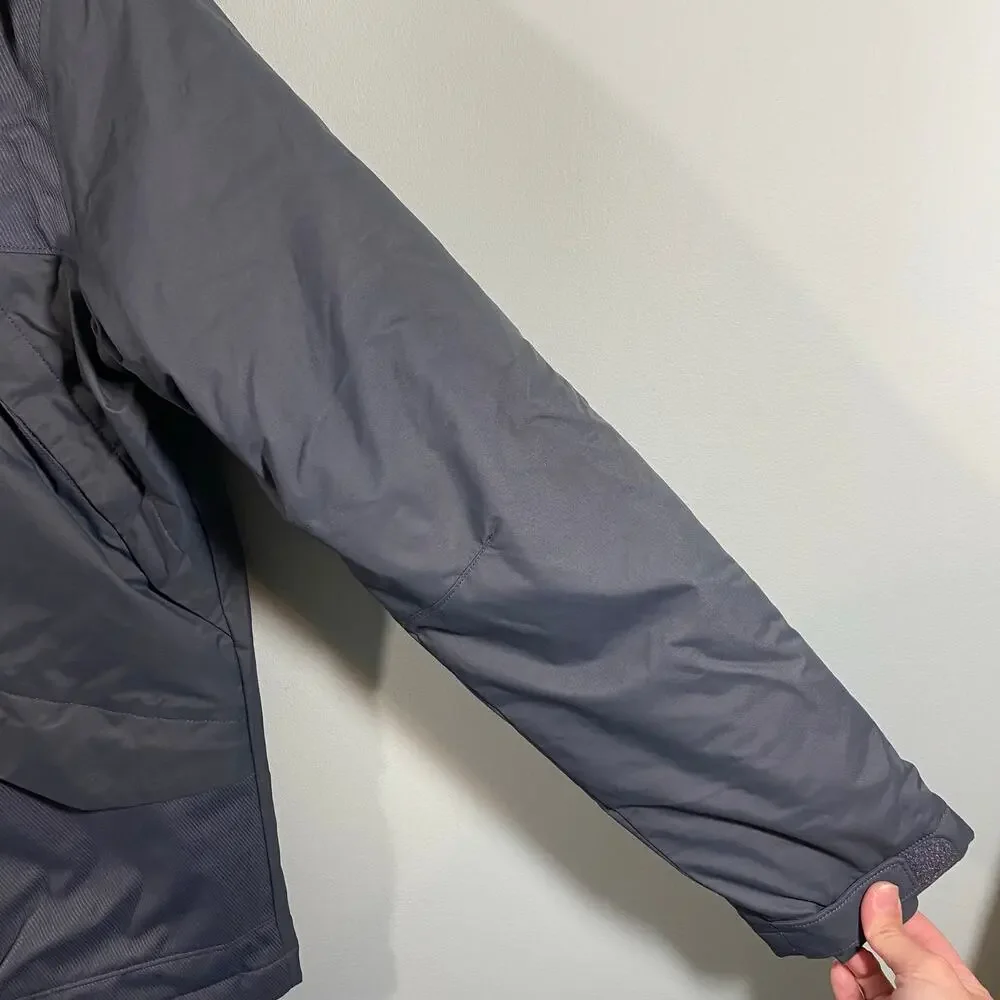 Columbia Youth Grey Omni-Tech Omni Heat Waterproof Breathable Hooded Jacket Sz L